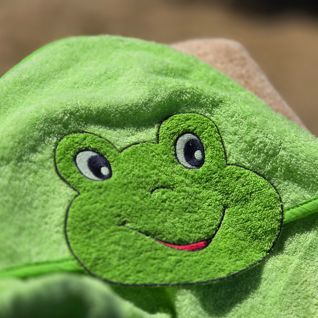 Frosch Kapuzen Badehandtuch