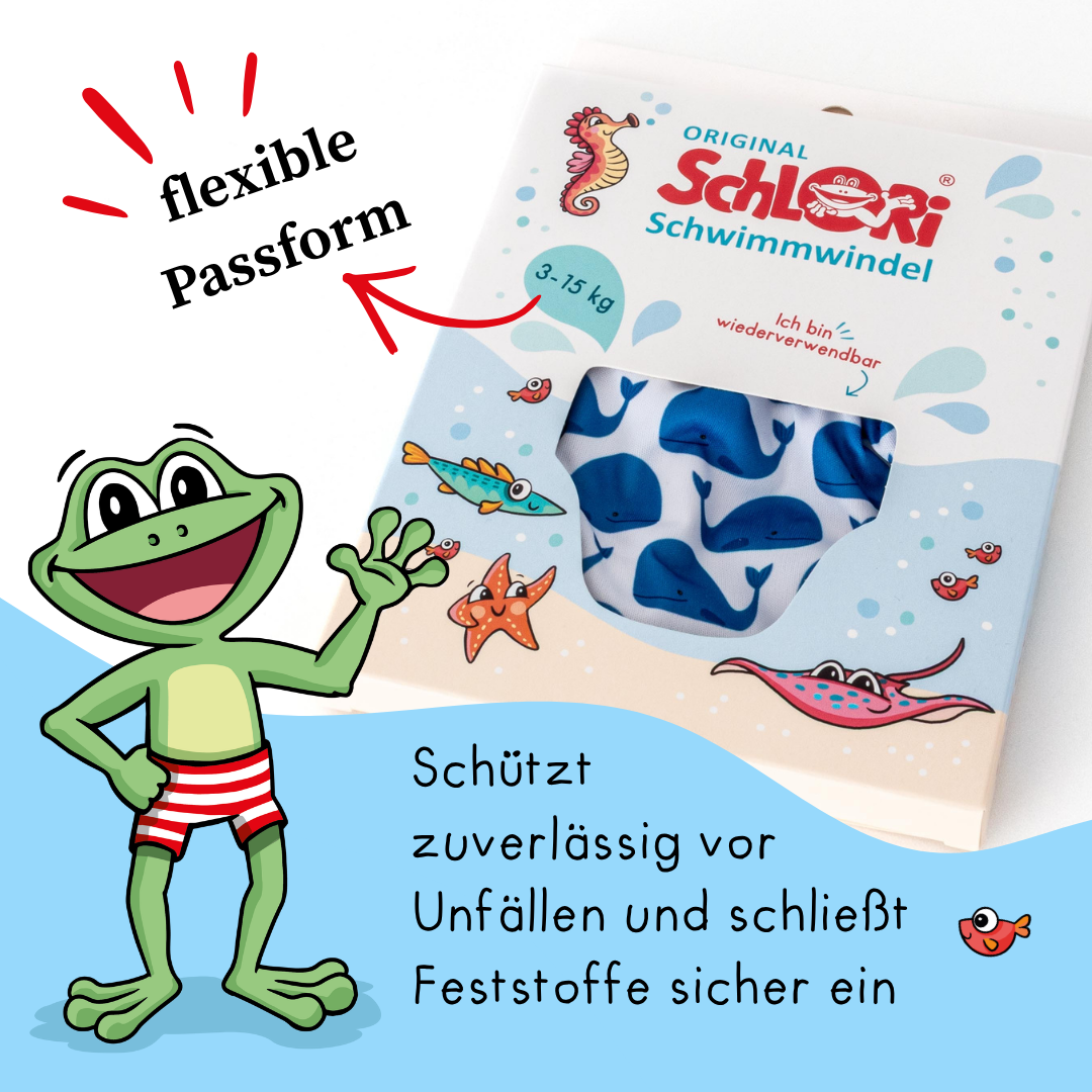 Schlori Schwimmwindel Wal