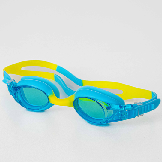 Kinder Schwimmbrille Blau/Gelb