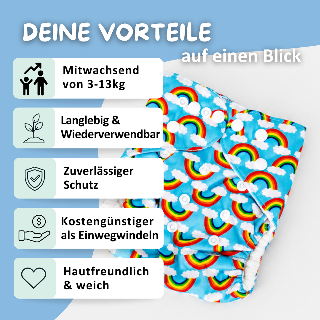 Schlori Schwimmwindel Regenbogen